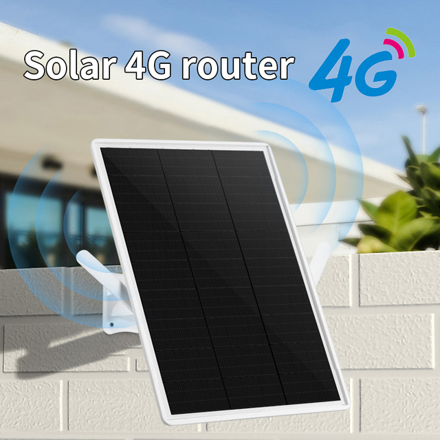 Dual APN Configuration Weather-Resistant Design Outdoor High-Gain 4G Solar Router for Farm Home Remote Areas