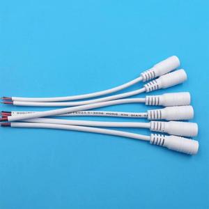 Màu trắng và màu đen điện cordfemale để nữ DC Power Connector Adapter Cable Đối với LED Strip CCTV Camera An Ninh Cáp - Product Image 5