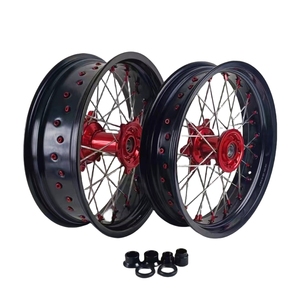 Juego Completo de Ruedas 17x3.5 5.0 con Radios de Aluminio para <span class=keywords><strong>Honda</strong></span> CRF250 450R 2003-2024 <span class=keywords><strong>Supermoto</strong></span> Todoterreno - Product Image 1