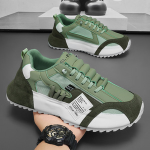 Chaussures pour hommes de haute qualité et durables, nouvelle collection, respirantes, polyvalentes, chaussures de sport décontractées, baskets épaisses à semelle intérieure rehaussée pour le jogging - Product Image 1