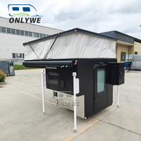 ONLYWE Fabricant de camping-cars pour pick-up, carrosserie en aluminium OEM, certifié DOT, camping-car à toit relevable pour benne de pick-up