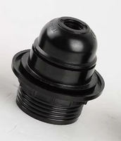 Lámpara de pie E27 portalámparas diente entero Cuerpo de baquelita negro tornillo autoblocante enchufe de bombilla accesorios de iluminación DIY