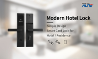 HUNE Smart Electronic Rfid Key Card Cerradura de puerta de hotel Hospitality Cerradura de puerta sin llave con software