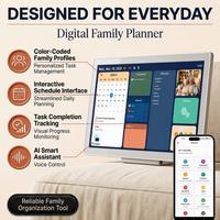 Écran Mural Tactile Intelligent 15,6 Pouces avec Calendrier, Android 15, WiFi, Bluetooth, Synchronisation Cloud, Écran IPS FHD – Idéal pour les Fêtes et Cadeau Familial en Gros