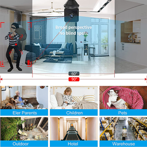 Macchina fotografica senza fili di 360 gradi di rotazione della macchina fotografica umana costruita in punto di accesso a 90 gradi della macchina fotografica senza fili di sicurezza a distanza 1080p hd - Product Image 6
