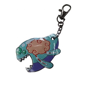 Customized Black Metal Plating 3D Effect Keychains OEM Key Rings DIY Printed Bottle Opener Keychains