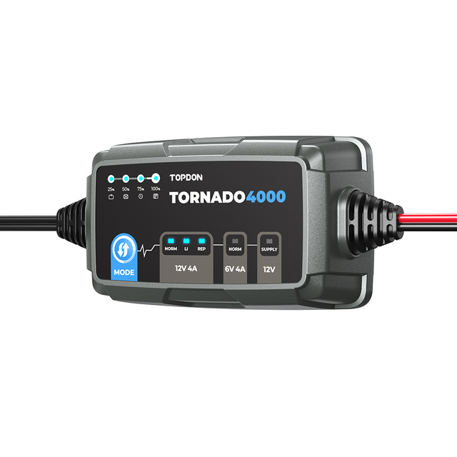TOPDON T4000C Smart Lightweight Auto Battery Charger With Battery Maintainer Capability Truck Motorcycles Car Battery Charger