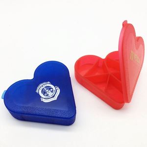 Hot Sale <b>Heart</b> <b>Shape</b> Plastic Pill <b>Box</b>/Pill Case /Medicine <b>Box</b> With 7 Compartments - Product Image 1