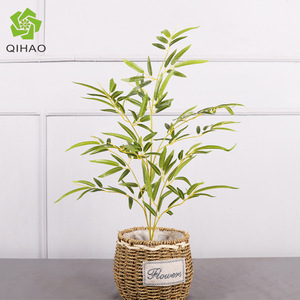 Hojas de Bambú Artificiales Qihao de 60 cm de Alto y 50 cm de Ancho, Planta Decorativa de Interior de Alta Simulación - Product Image 1