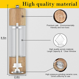 Each Manual Pepper Mill Features a Unique Pattern of Wood Grain Stained in <strong>Dark</strong> Brown to Accentuate Its Natural Design - Product Image 5