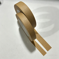 Ruban adhésif en papier crépon écologique, sans résidu, recyclable, inscriptible, brun, usage général pour l'emballage et le scellage