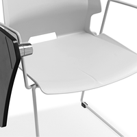 Tablette d'écriture pliable de haute qualité pour bureau, chaise de formation en plastique sans roulettes pour conférence