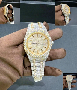 Men's Luxury Sport <b>Watch</b> Custom Logo 41mm Stainless Steel <b>Case</b> Strap Glass Mossinates Movement 20mm Band Width 10 Bar Water - Product Image 1