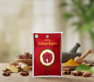 Galian Rapet JMK Herbal Jamu 7g x 5 piezas elaborado con hierbas indonesias para apoyar la frescura femenina y el bienestar íntimo - Product Image 1