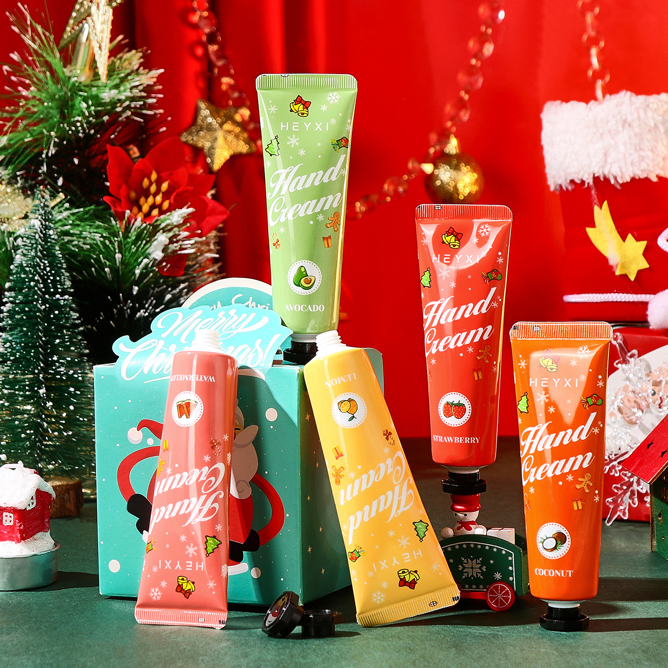 Heyxi 5-Pack Herbal Lavender Hand Cream Set for Winter