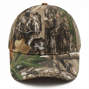 Casquette de baseball camouflage Real Tree à visière incurvée, ajustable, pour adulte, en polyester, imprimé numérique, promotionnelle - Product Image 1