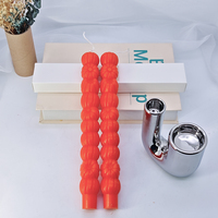 Bougies de pilier artisanales en forme de gland et de citrouille sans fumée, colorées et parfumées, idéales pour la décoration intérieure ou les cadeaux.