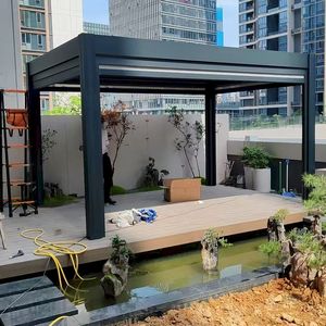 Pergola individuelle pour l'extérieur <span class=keywords><strong>6x3</strong></span> m, <span class=keywords><strong>prix</strong></span> abordable, pergola en aluminium avec toit rétractable - Product Image 4