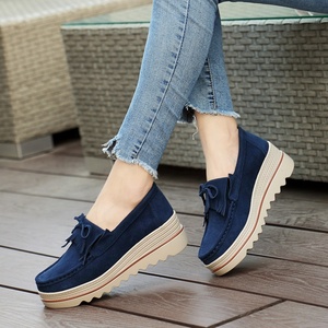 Chaussures Plates <span class=keywords><strong>Femme</strong></span> Printemps <span class=keywords><strong>2022</strong></span>, Baskets Plates à Plateforme en Daim pour <span class=keywords><strong>Femme</strong></span>, Mocassins Décontractés pour <span class=keywords><strong>Femme</strong></span> - Product Image 4