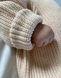 Modieuze Zachte Gebreide Trui Winter Warme Trui Met Lange Mouwen Pasgeboren Pullovers Op Maat Logo En Kleur Gebreide Babytruien