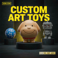 Figurines de chiots en vinyle souple personnalisées, figurines d'animaux mignons, boîte mystère, jouets de créateurs, fabricant OEM