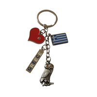 Ventes d'usine Design personnalisé porte-clés en métal lettres D Souvenir cadeau émail porte-clés