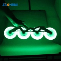 Roues lumineuses silencieuses en PU écologiques, sans besoin de charge, couleurs personnalisables, roues de skateboard lumineuses durables à haute résilience