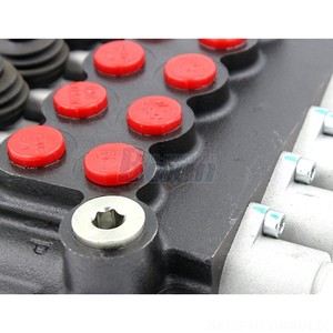 Vanne hydraulique multi-directionnelle P40-U34-U78 40L Min 5 voies manuelle 250bar SAE8 en fonte - Product Image 3