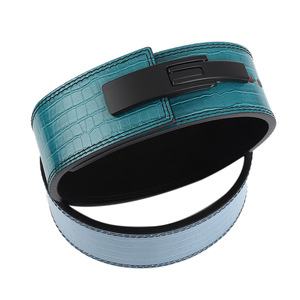 Cinturón de levantamiento de pesas de cuero para gimnasio, con soporte lumbar y palanca para sentadillas, para hombres, con logotipo personalizado 2026 - Product Image 1