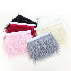 Ruban de plumes d'autruche de Nantong 10-12 cm pour la décoration de vêtements et les accessoires de bijoux DIY - Product Image 5