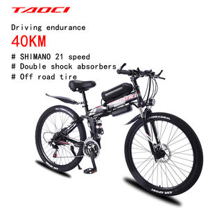 Vélo de montagne électrique à cadre pliable en acier au carbone, <span class=keywords><strong>prix</strong></span> d'usine, 2026, batterie au lithium 36V/350W, écran LED, 21 vitesses, frein à disque - Product Image 2