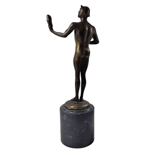 Ingrosso in metallo artigianato in bronzo coppa trofeo statua su misura Base trofeo d'oro nude uomo accademia premio in metallo coppa trofeo - Product Image 2