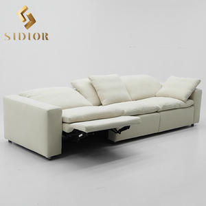 Sillón Reclinable Eléctrico Inteligente de Tela Beige para el Hogar, Modelo Cloud Power, Sofá Reclinable, Cama, Sidior-es-01 - Product Image 1