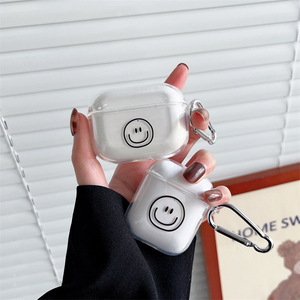 Funda protectora para auriculares inalámbricos de TPU suave transparente con diseño de cara sonriente 2025 para Apple <span class=keywords><strong>Airpods</strong></span> 4 <span class=keywords><strong>ANC</strong></span> - Product Image 5