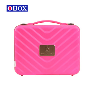 Estuche de Maquillaje OBOX con Rayas Violetas, Bolsa de Cosméticos Portátil con Cierre y Asa Suave DX-12 Primavera 2024 - Product Image 4