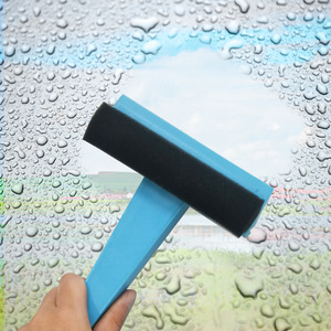 Brosse à vitres en silicone bleue, éponge manuelle pour le lavage de voiture, nettoyage des vitres et application de film. - Product Image 2