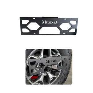 Soporte <span class=keywords><strong>de</strong></span> montaje <span class=keywords><strong>de</strong></span> placa <span class=keywords><strong>de</strong></span> matrícula <span class=keywords><strong>de</strong></span> neumático <span class=keywords><strong>de</strong></span> repuesto trasero con acabado negro para vehículos todoterreno para Ford Bronco - Product Image 3