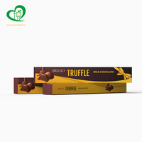 Boîtes d'emballage de chocolat de haute qualité, écologiques, personnalisées, haut de gamme, avec des noix, boutique, feuille d'or, carton brun jaune