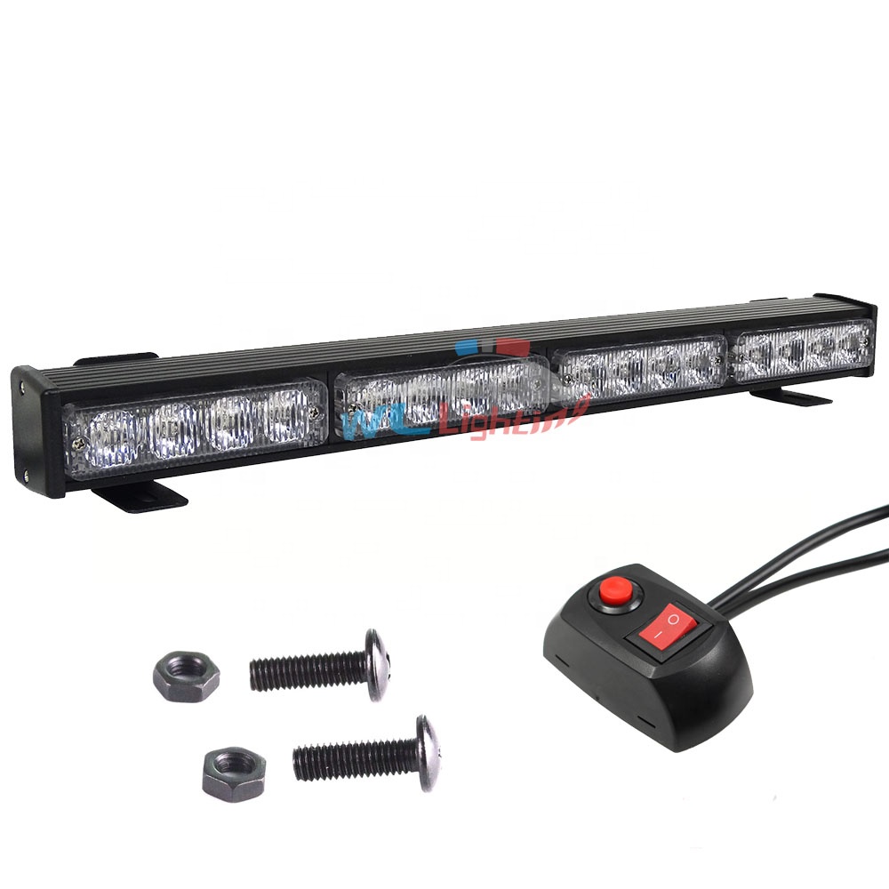 16led emergency light bar with LED White Amber Traffic Advisor Flash Strobe Warning Lamp
