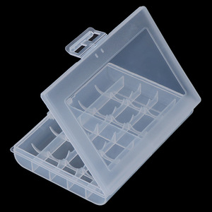 Estuche portátil para baterías, caja de almacenamiento de plástico transparente con 10 ranuras para pilas AA AAA - Product Image 1