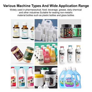 Machine de scellage automatique continue de bureau pour bouteilles et bocaux en verre et plastique, avec refroidissement par induction et scellage de feuille d'aluminium - Product Image 6