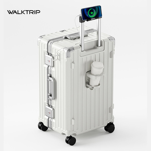 New Arrival Luxury Durable PC Waterproof Carry-on Luggage <strong>Suitcase</strong> Combination Lock <strong>Light</strong> <strong>Weight</strong> 8-Wheel Trolley Polyester - Product Image 6