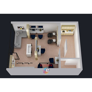 Schneider Barbierzeit Erfrischungen Perücke Friseurgeschäft Innenausbau gute Qualität Shop passende Perücke Auslage Möbel OEM - Product Image 4