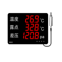 Capteur numérique de point de rosée, sonde d'alarme, jauge de température et d'humidité, affichage de la pression différentielle, mesure de l'humidité de l'air.