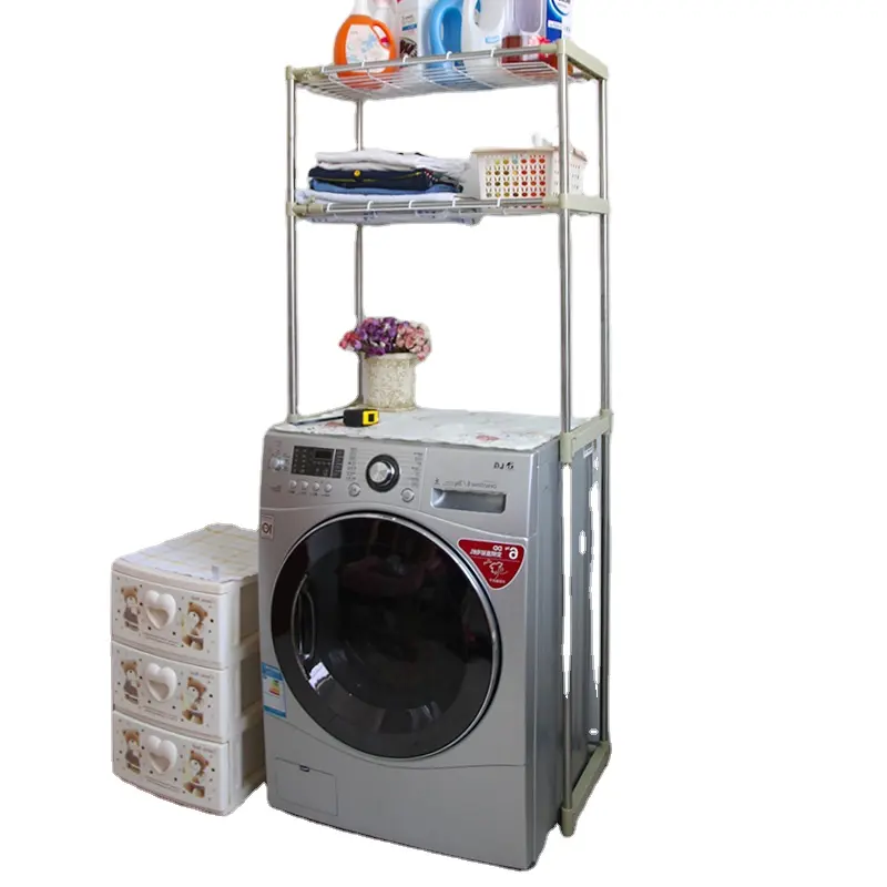 Good quality behind washer dryer adjustable washing machine rack