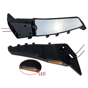Rétroviseur de moto à LED avec clignotants intégrés et aile fixe - Rétroviseur latéral rotatif pour YAMAHA GSR Race 600 - Product Image 1