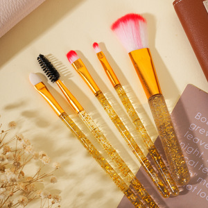 Juego de 5 <span class=keywords><strong>Brochas</strong></span> de Maquillaje con Cristales Brillantes, <span class=keywords><strong>Brochas</strong></span> Profesionales <span class=keywords><strong>para</strong></span> Corrector, Sombra de <span class=keywords><strong>Ojos</strong></span>, Delineador, Rubor <span class=keywords><strong>y</strong></span> Labios - Product Image 4