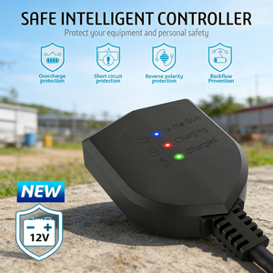 Alecter <b>Solar</b> APH-P140 20W <b>12V</b> <b>Solar</b> Panel <b>Battery</b> <b>Charger</b> 22% Efficiency Waterproof Portable 29x41cm Car/Boat/RV Cigarette - Product Image 3