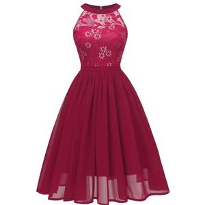 Venta caliente Niños Niñas Cuello Halter Floral Rosa Encaje Sin mangas Boda Dama <span class=keywords><strong>DE</strong></span> HONOR Vestido <span class=keywords><strong>de</strong></span> fiesta Vestido - Product Image 3