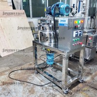 Cuve de mélange en acier inoxydable Sipuxin avec agitateur, disperser à haute vitesse à fond plat, petite cuve